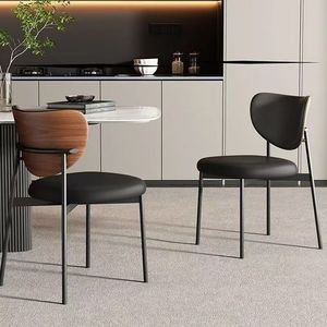 Italian Minimalist Luxury Dining Chair Modern Nordic Design With <b>Backrest</b> For Dining Room Adult Use - Product Image 3