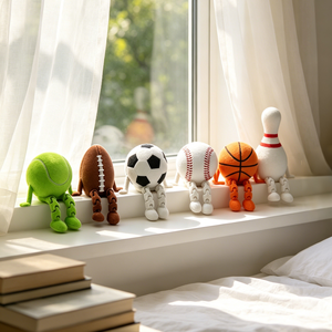 Plastic Baseball Basketball Soccer Ball Figurines Novelty Gifts Thematic Sport 3D <b>Printed</b> <b>Mini</b> Ornaments Toys - Product Image 2