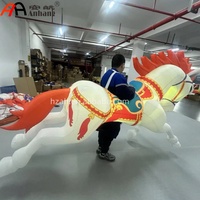 Costume gonflable géant licorne à chevaucher pour défilés, événements, décorations, publicité, et modèles de chevaux gonflables ambulants