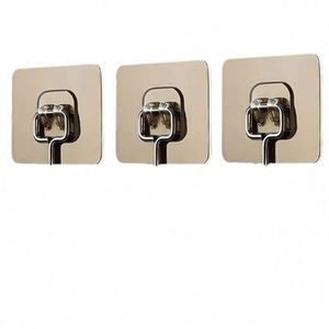 Crochet adhésif puissant en acier inoxydable pour porte, vêtements, salle de bain, cuisine, salon, mur - Sans perçage et en cuir - Product Image 4