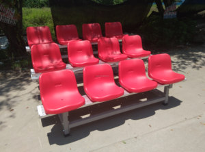 portable stadium 3 Rows Portable Stadium Outdoor Indoor Grandstand Aluminum Baseball Metal Bleachers Seating for Sale - Product Image 4