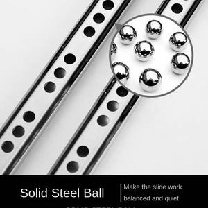 Hohe Modern Two-Way Push-Pull Iron Drawer Track Ultra-Narrow 17mm Slide <strong>Rail</strong> <strong>Guide</strong> Miniature Telescopic Soft Closing 1.5m Living - Product Image 2