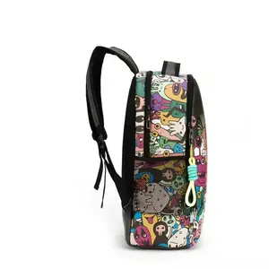 Modern Fashion Graffiti Print Backpacks Large Capacity High School Teens School Bags Kids Backpack