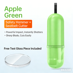 <span class=keywords><strong>Vente</strong></span> flash : brise-vitre de secours pour <span class=keywords><strong>voiture</strong></span> AC09 Mini |   Coupe-ceinture de sécurité 2 en 1 |   Outil d'évasion portable en ABS pour porte-clés - Product Image 4