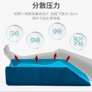 Almohadilla de elevación en forma de U para miembros inferiores, color azul real, almohadilla de posicionamiento antiescaras para piernas, uso en ancianos postrados en cama - Product Image 2