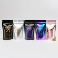 Sachet refermable transparent givré personnalisé, résistant aux enfants, pour fruits secs, emballage alimentaire 800g, transparent haute brillance