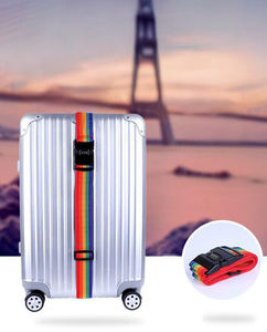 Sabuk bagasi perjalanan tali koper dapat diatur pelangi kode dengan kunci pengaman kunci aman tali sabuk 2m - Product Image 6