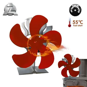 首页-完整的不同颜色ZJD-YL904木炉风扇铝阳极氧化红色轮廓5叶片