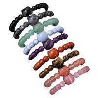 Bracelet en cristal d'améthyste personnalisé unisexe de 8mm avec nouveau design tête de chat perles en forme de boule cadeau de fête de sorcellerie pour les vacances de chance