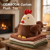 Peluche Coq Personnalisée en Usine, Jouet Animaux Mignons Ultra Doux avec Rembourrage en Coton PP pour Enfants, Peluches OEM ODM