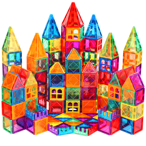 136 Piezas de Bloques Magnéticos 3D, Castillo Hueco, Bloques de Construcción STEM, Juguete para Niños, Seguro, ABS, EN71, ASTM, CPC, CE, Venta al por Mayor, OEM, ODM - Product Image 1