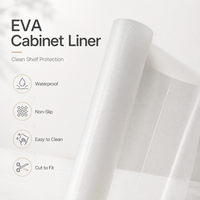 Tapis de protection pour tiroirs et étagères en EVA texturé blanc gaufré, antidérapant, imperméable, facile à découper, pour rangement de cuisine