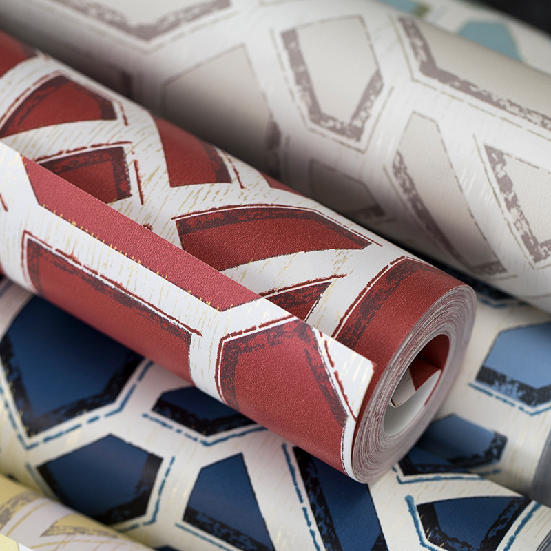 Современная Нетканая ткань в китайском стиле для гостиной, кабинета, Классические решетчатые декоративные обои для отеля