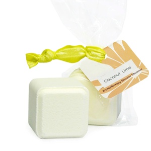 Cadeaux emballés individuellement avec marque de distributeur personnalisée <span class=keywords><strong>Cube</strong></span> d'huiles essentielles d'eucalyptus défroisseurs à vapeur de douche naturels - Product Image 4
