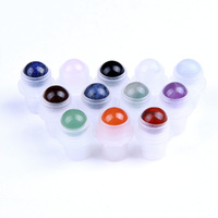 Flacon roll-on pour huiles essentielles naturelles, 5ml 10ml, avec bille en jade et bille en cristal, couleur dégradée, Catégorie de produit