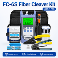Kit professionnel d'outils d'épissage fibre optique FTTH avec équipement d'installation, testeur et sac de transport