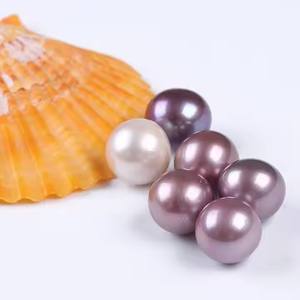 Perlas Sueltas de Agua Dulce de Alta Calidad y Alto Brillo, Forma Casi Redonda, Tipo Edison, de 14-16 mm, para la Fabricación de Joyas - Product Image 4