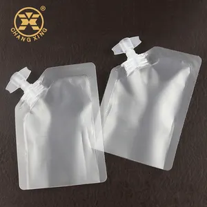 Pochette transparente Portable de voyage pour emballage de Lotion shampoing pochette à bec verseur Sachet d'échantillon en plastique 2ml