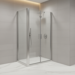 Puerta Corredera de Ducha sin Marco, 32W X 72H, Vidrio Templado, Níquel Cepillado, Diseño Minimalista - Product Image 2