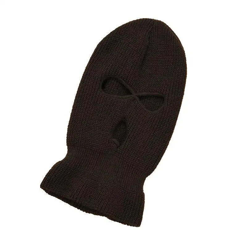 Wholesale Ski Mask Knitted Beanie Face Cover Winter Balaclava Full Face Plain Mask for Winter Outdoor Sports Hat