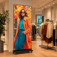 Pantalla LED Plegable Portátil para Interiores CustomP2.5, Pantalla Digital Publicitaria a Todo Color con Soporte de Pie, Brillo de 1200cd