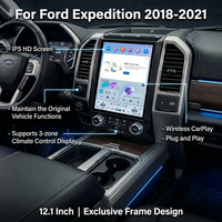 Radio para Auto Android Estilo Tesla de 12.1 Pulgadas, Personalizada OEM ODM, 4+64G, Pantalla Táctil IPS, GPS Navi para Ford Expedition 2018 2019 2020 2021