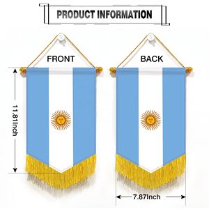 Bandera <span class=keywords><strong>Argentina</strong></span> 20*30cm Banner con colores vibrantes y borlas inferiores adornadas con eventos deportivos Passion Props Flag - Product Image 3