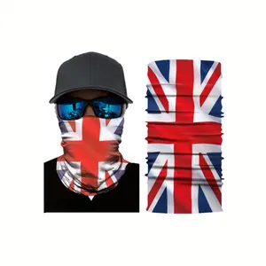 Vente en gros de bandana imprimé ligne bleue fine protection solaire anti-UV cache-cou tubulaire pour l'extérieur - Product Image 2