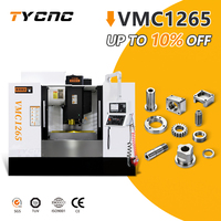 Centre d'usinage vertical certifié CE VMC1265, table 1300x650mm, machines de fraisage CNC 3 axes pour le métal