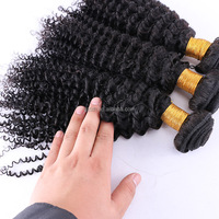 Kinky Curly 1 Buah Warna Alami 8-30 Inci Bundel Tenun Brasil Ekstensi Rambut Manusia India Non Remy 100G