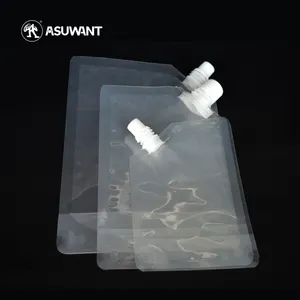 Bolsa de plástico con boquilla para líquidos, bolsa con logotipo Biodegradable impreso personalizado, 1000ml