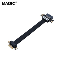 Câble adaptateur Magelei 1X vers PCIe 4.0, conducteur en cuivre, gaine TPE pour appareils numériques, câble d'extension de carte graphique PCI-E