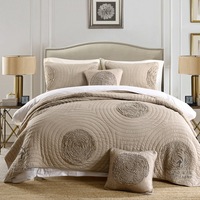 Ensemble de couvre-lit ChamXue, couvre-lit fait main en coton pur, 3 pièces, couvre-lit lavé, épaissi, matelassé, pour usage domestique, vente en gros