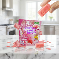 Bonbons Gélifiés Personnalisés Certifiés Halal Ultra Croustillants Lyophilisés, Type Crème Glacée, Non Collants, à Fondre, Sachet Refermable