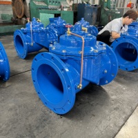 Vanne à flotteur en fonte ductile avec bride 100X silencieux Vannes de commande de type produit à télécommande