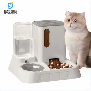 Comedero y Bebedero Automático <span class=keywords><strong>para</strong></span> Mascotas de Interior, Nuevo Diseño, Dispensador de Agua y Comida por Gravedad <span class=keywords><strong>para</strong></span> <span class=keywords><strong>Perros</strong></span> y Gatos, 2 en 1, Plástico PP, Acero, Tazones de Silicona, Pequeño - Product Image 1