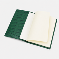 Carnet à couverture rigide personnalisé, motif crocodile, cuir PU, vert rose, marque-page à ruban bicolore, cadeau d'entreprise, OEM en gros
