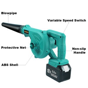 Small Powerful Portable Rubber 600w Cordless Battery Powered Mini Air <b>Blower</b> Vacuum for Garden Leaf Computer <b>Car</b> Dust RHY-MK-BL - Product Image 2
