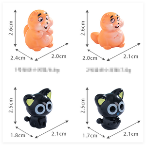 Çeşitli Renklerde Muhteşem <span class=keywords><strong>Mini</strong></span> Kawaii Aksesuarlar Güzel Oyuncak Gerçekçi Reçine Karikatür Sevimli Kunduz Kedi Küçük Çocuk Karakter Figürleri - Product Image 2