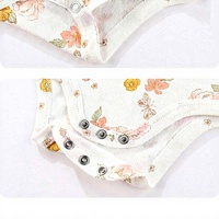 Romper Bayi Perempuan Lima Potong Bahan Katun Murni Tanpa Jahitan, Model Segitiga Tanpa Lengan, Nyaman dan Bernapas, Cocok untuk Musim Panas, Laris Manis