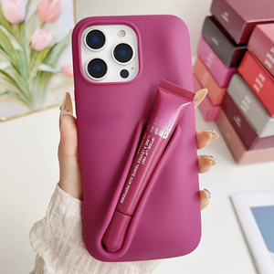 Ốp điện thoại silicon <span class=keywords><strong>3D</strong></span> kèm son dưỡng môi cho iPhone 11 12 13 14 15 16 17 Pro Max, bộ son dưỡng môi cao su, vỏ lưng - Product Image 4