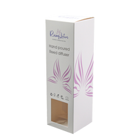 Scatola Personalizzata Bianca per Diffusore di Fragranze, Confezione Regalo in Carta con Finestra, Scatola per Prodotti Profumati e Decorazioni per la Casa