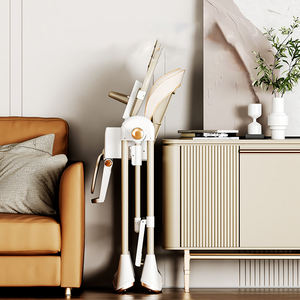Di alta qualità sedia di alimentazione del bambino pieghevole altalena sedie per il bambino che dorme portatile beige grigio - Product Image 5