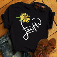 Camiseta blanca básica lisa personalizada para mujer, camiseta negra en blanco con estampado de logotipo para mujer, camisetas gráficas, camisetas negras de talla grande