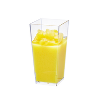 Gobelets à dessert carrés de 3 oz les plus vendus de l'usine Mingyu avec couvercles et cuillères, en PS, couleurs personnalisables, à paroi simple, article très demandé