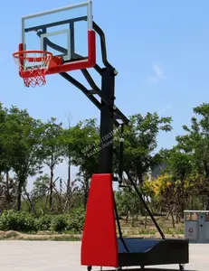 Suporte de basquete portátil aprovado fiba, argola de basquete para áreas externas