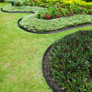 Borde de Jardín Galvanizado Dentado Negro de 6 Pulgadas, 6 Piezas, Borde de Césped de Metal Duradero para Jardines Exteriores - Product Image 6
