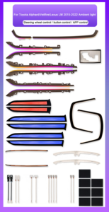 ไฟตกแต่ง<span class=keywords><strong>ภายใน</strong></span>รถยนต์ SJC 64 สี 3 มิติ แบบคริสตัล สำหรับรถยนต์โตโยต้า ซีรีส์ 30 อัลฟาร์ด/เวลไฟร์/เล็กซัส LM ปี 2015-2022 พวงมาลัยซ้าย/ขวา ระบบไฟอัตโนมัติ - Product Image 6