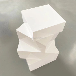 Rak tampilan elegan untuk pesta pernikahan, rak alas meja kue pernikahan warna putih - Product Image 6