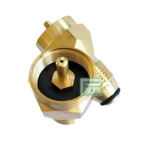 Adaptateur de valve en laiton QCC pour la réparation et le remplacement de bouteilles de gaz, connecteur hexagonal en cuivre de 1 lb - Product Image 2